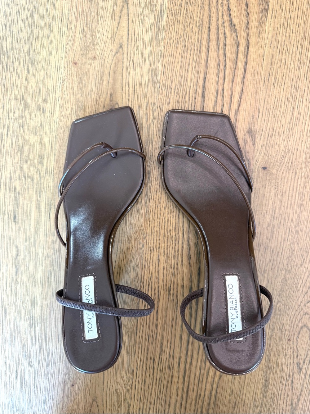 Tony Bianco Ruma Brown Kitten Heel Sandals NIB Sz 9 - Picture 6 of 16